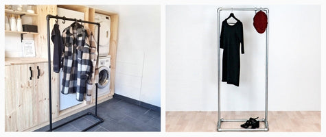 Build a key clamp clothing rack in 5 steps