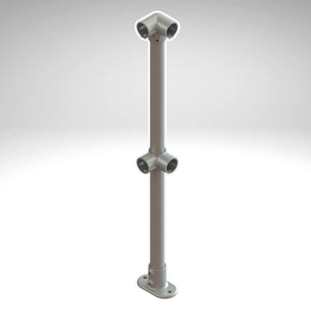 Corner Post 42.4 mm - Pre-assembled Handrail Part