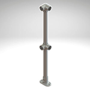 Corner Post 48.3 mm - Pre-assembled Handrail Part