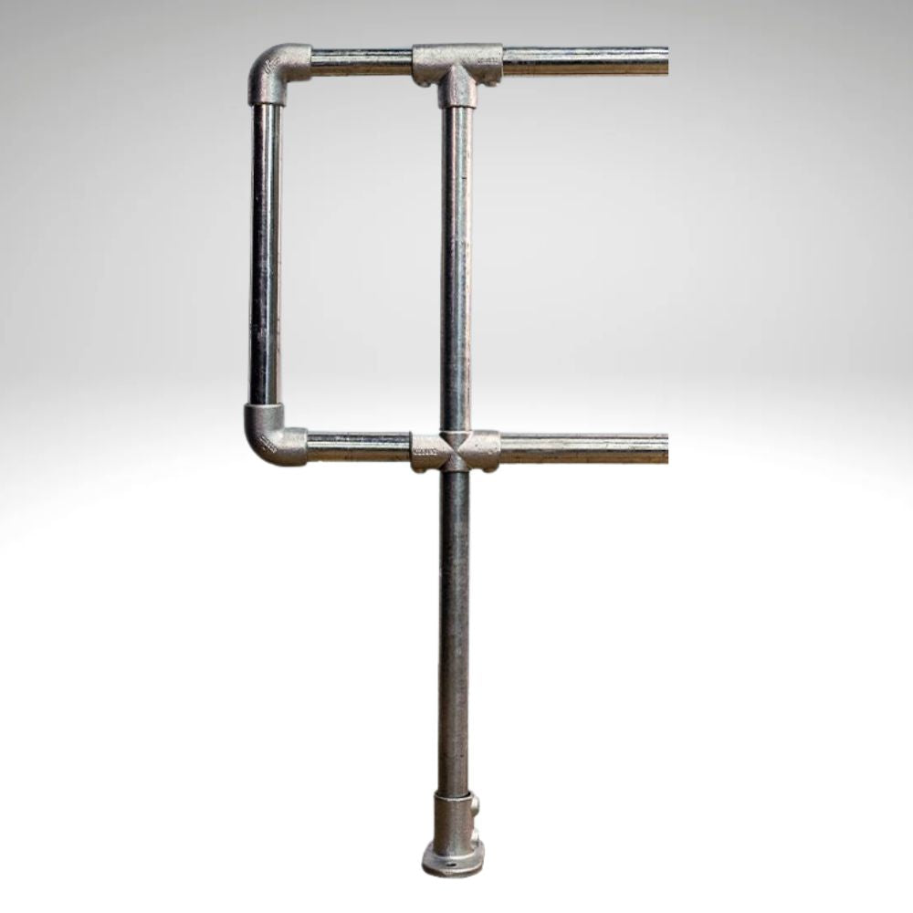 Handrail End D-Post 48.3 mm - Pre-assembled Handrail Part