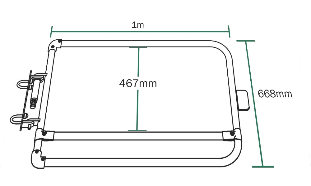 Self Closing Safety Gate - Single - Galvanised