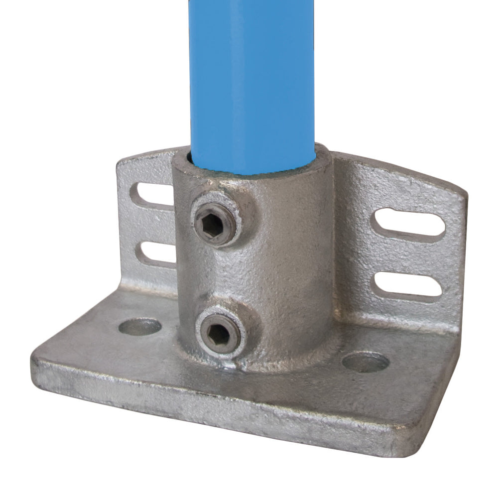 Railing Base Flange with Integrated Toeboard (42.4 mm / Siz