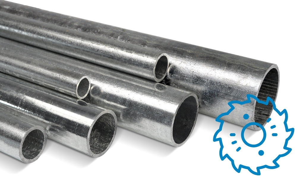 Galvanised Steel Tube - Size 6 - 33.7 mm - Cut to length
